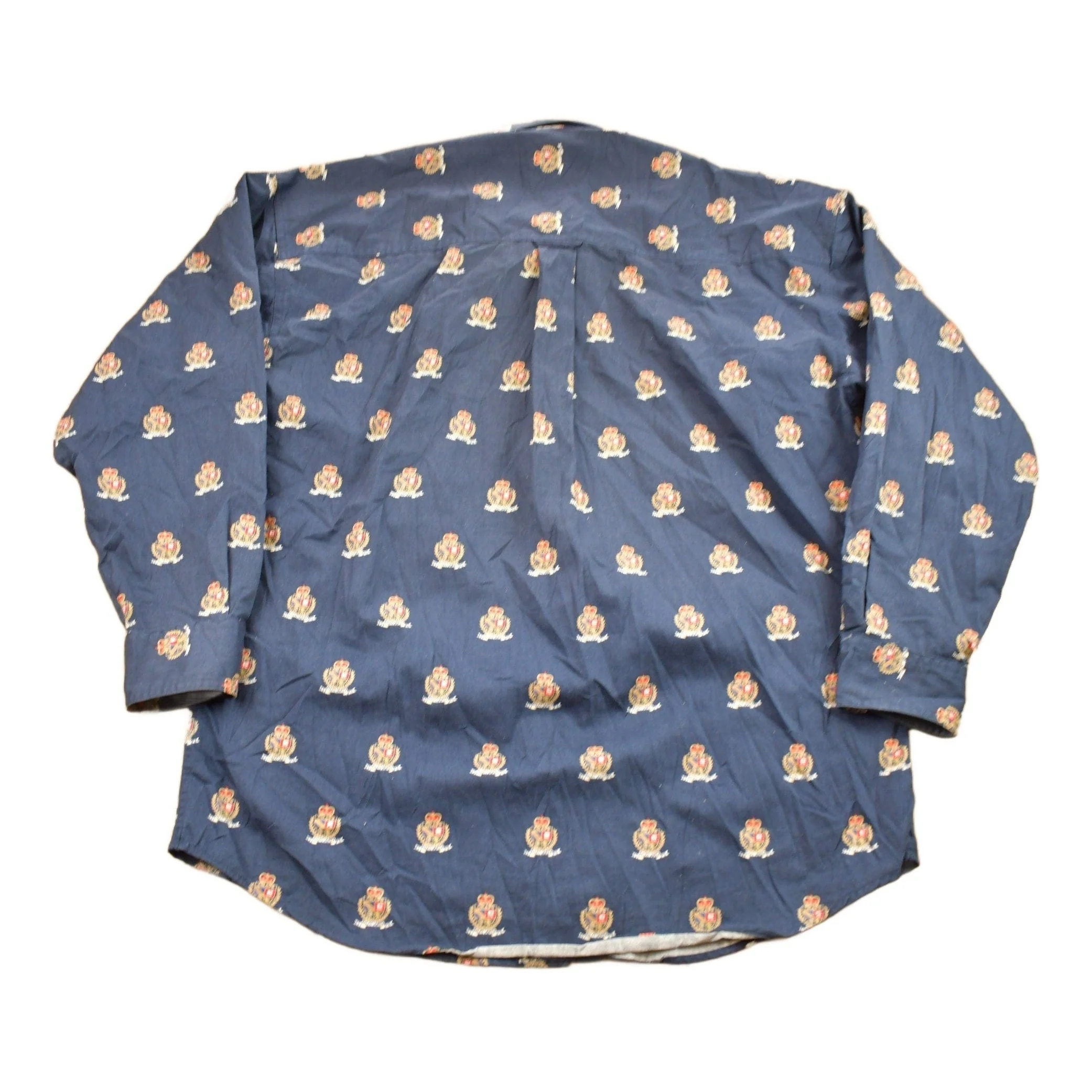 Vintage 1990s Chaps Ralph Lauren All Over Print Button Up Shirt Men's XL - Image 2