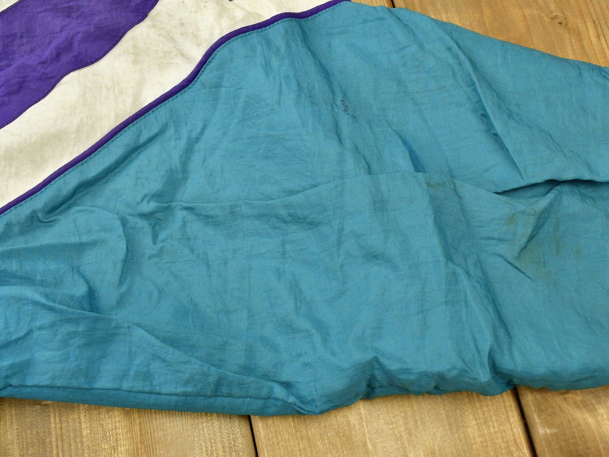 Vintage 1990s Charlotte Hornets NBA Distressed Anorak Puffer Jacket Men's XL - Image 7