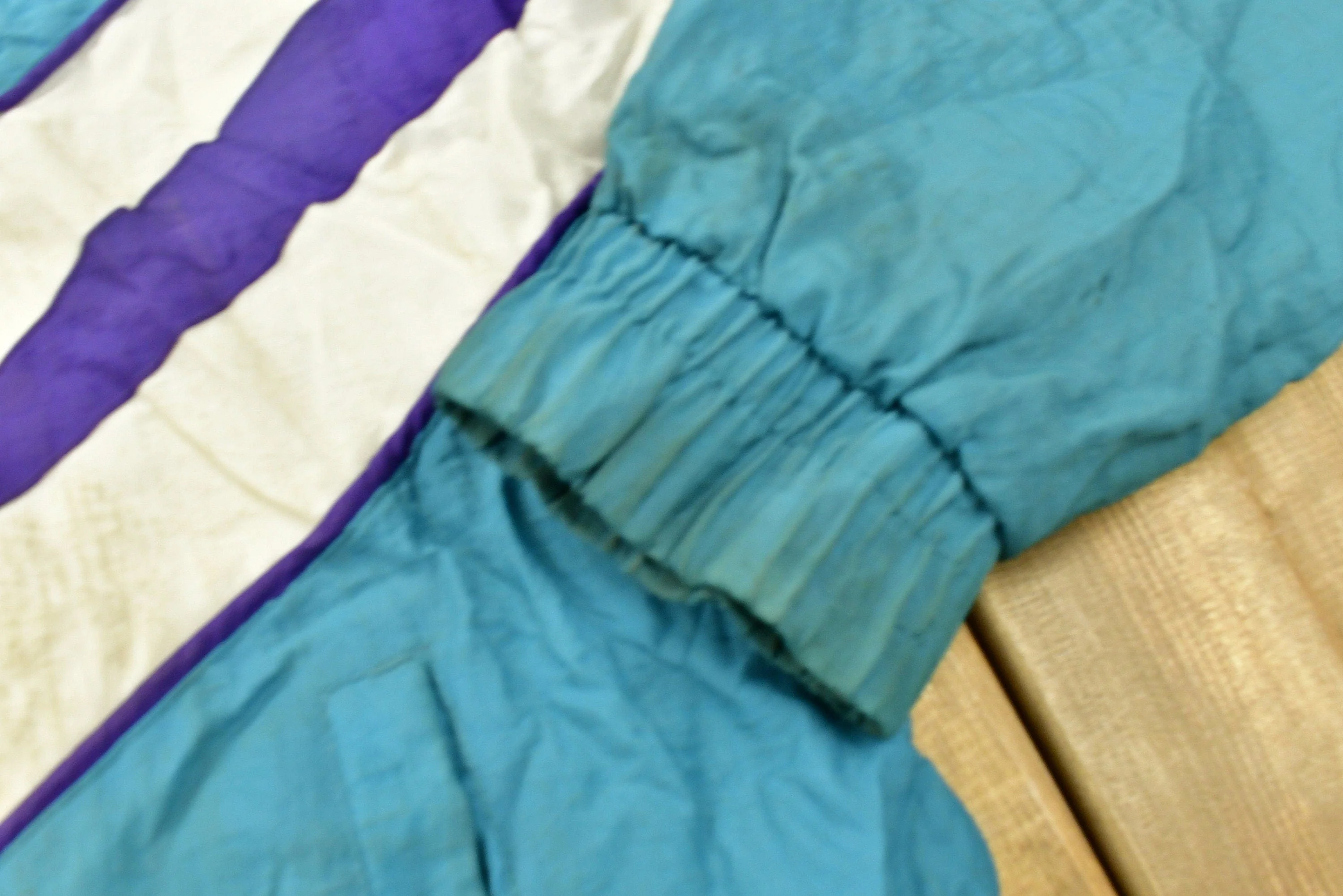Vintage 1990s Charlotte Hornets NBA Distressed Anorak Puffer Jacket Men's XL - Image 9