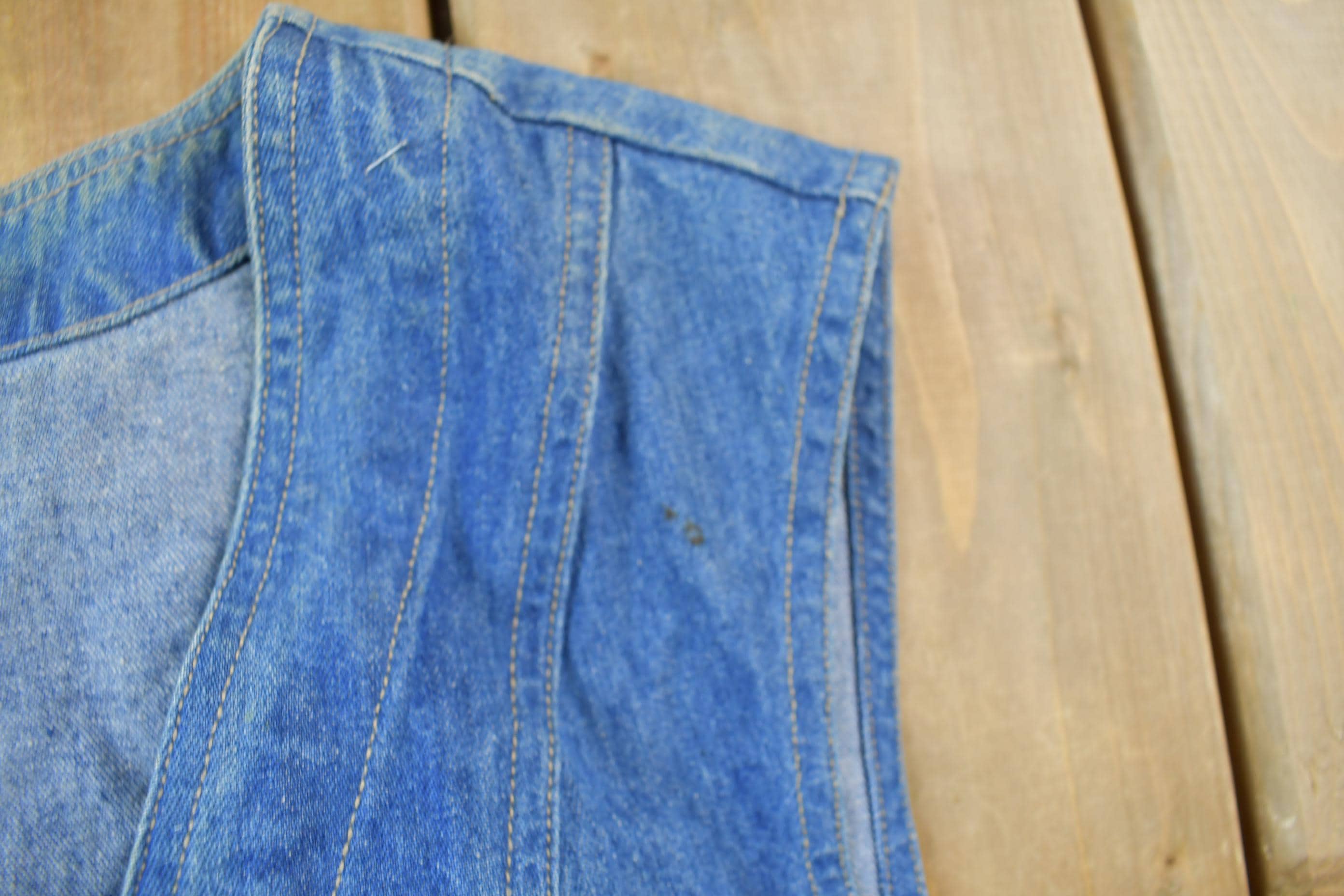 Vintage 1990s Cherokee Jean Button Up Vest Women's S - Image 6