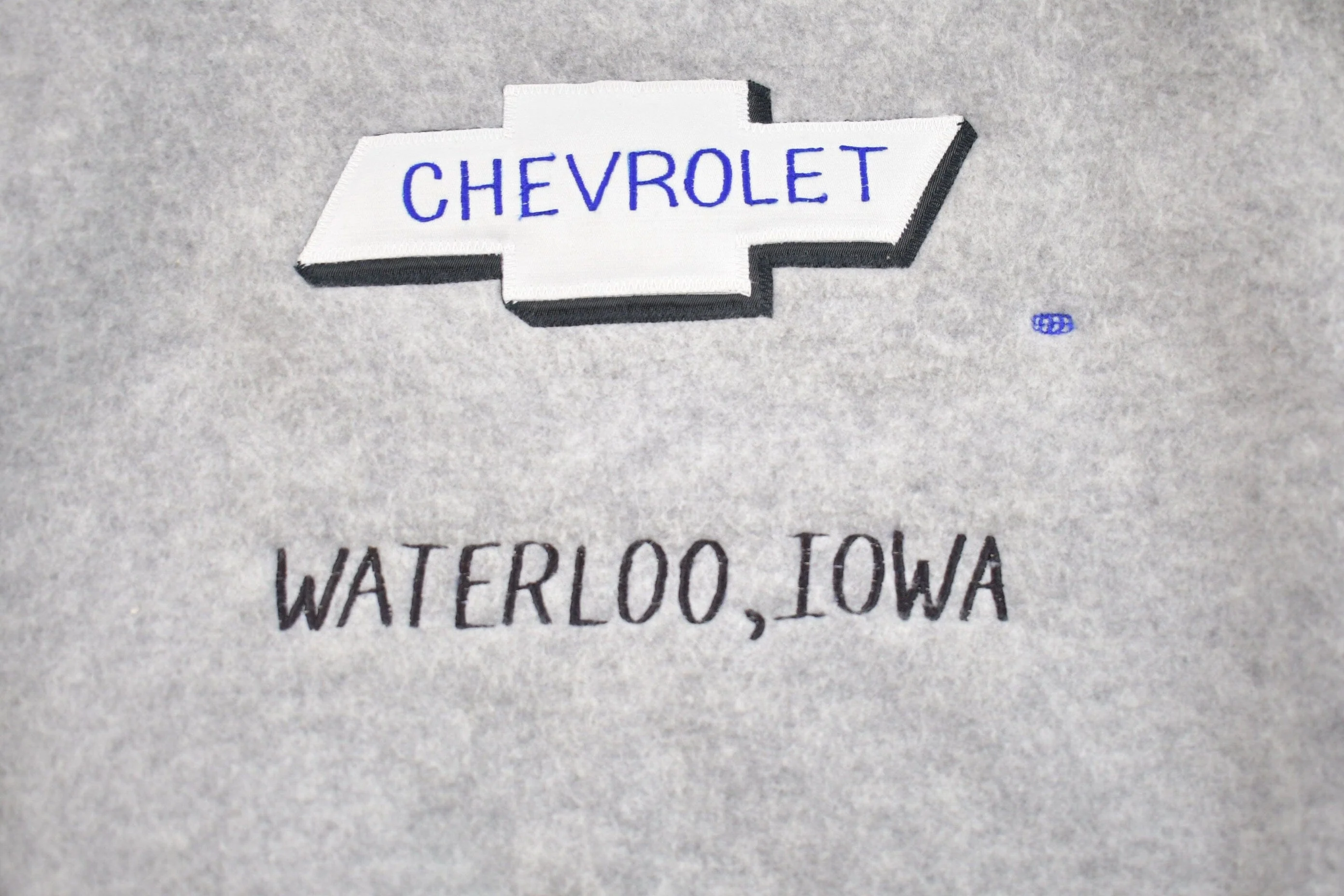 Vintage 1990s Chevrolet Hartwell Satin Wool Bomber Jacket Men's Large - Image 4