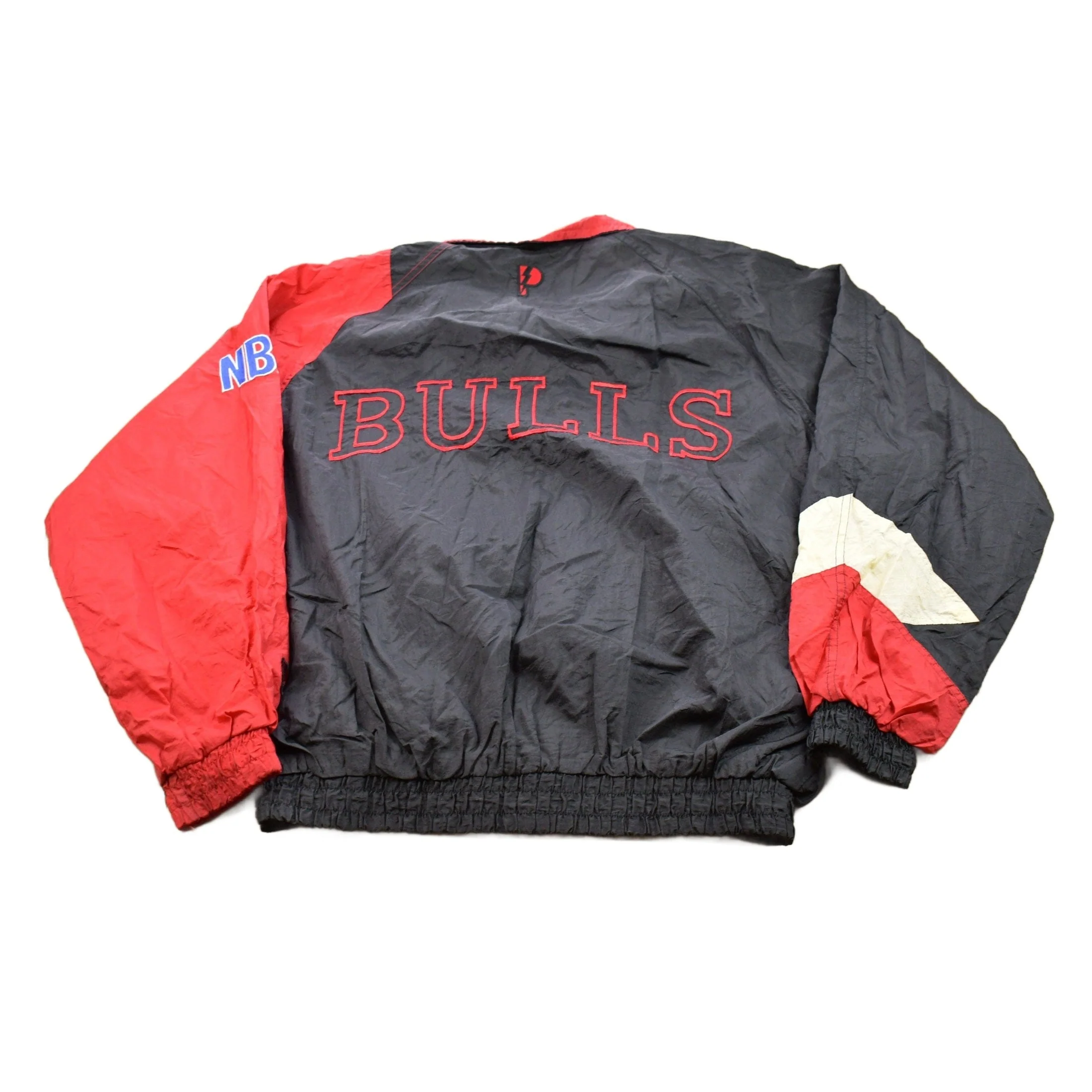 Vintage 1990s Chicago Bulls NBA Pro Player Abstract Windbreaker Jacket Men's XL - Image 2