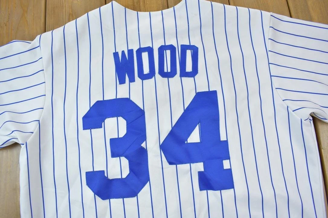 Vintage 1990s Chicago Cubs Wood MLB Majestic Baseball Jersey Men's XL - Image 4