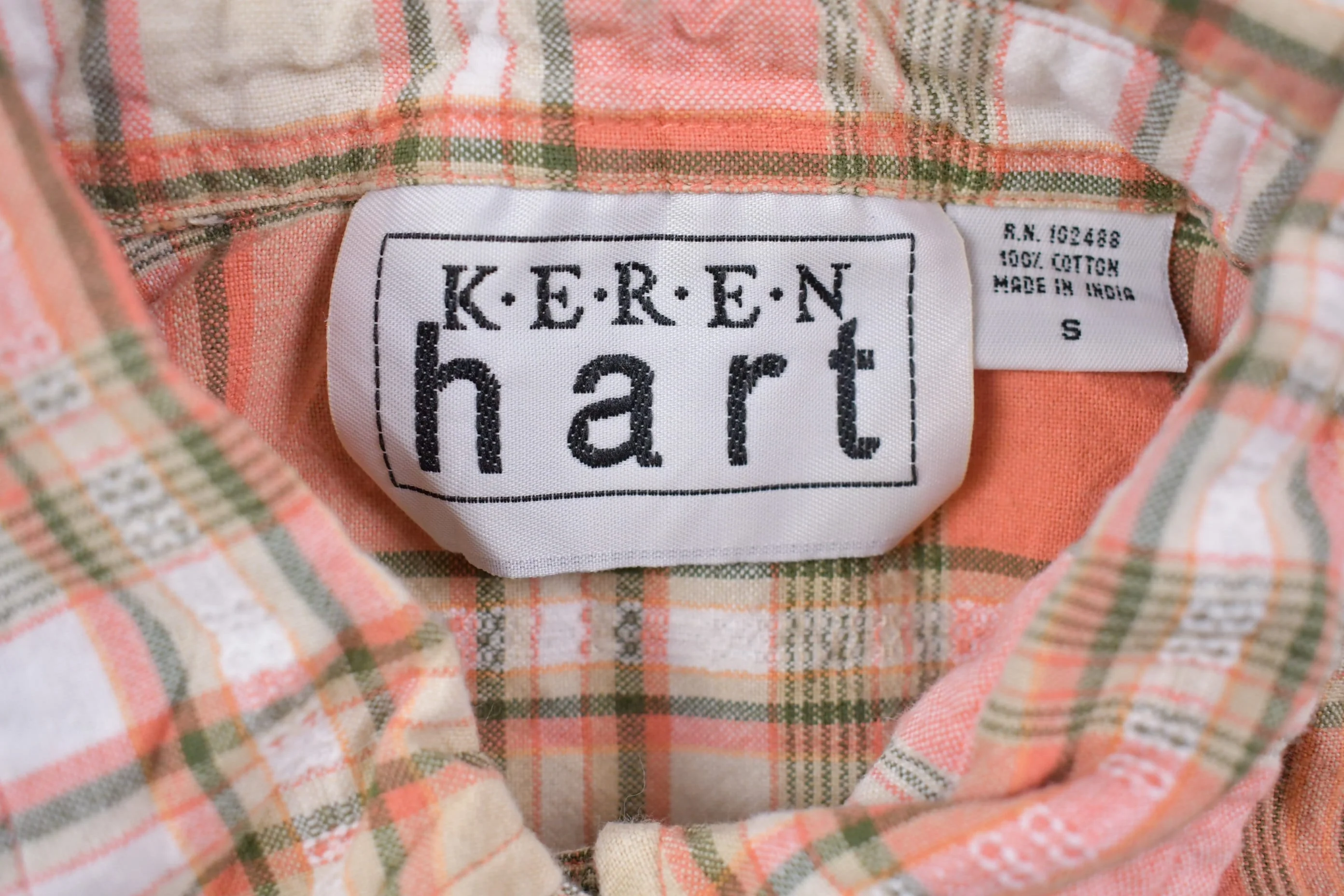 Vintage 1990s Children's Keren Hart Plaid Button Up Shirt Women's S - Image 3