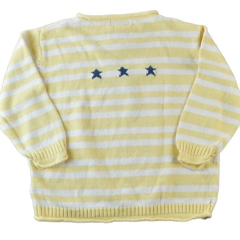 Vintage 1990s Christopher And Banks Star Knit Abstract Pattern Crewneck Sweater Men's Large - Image 2