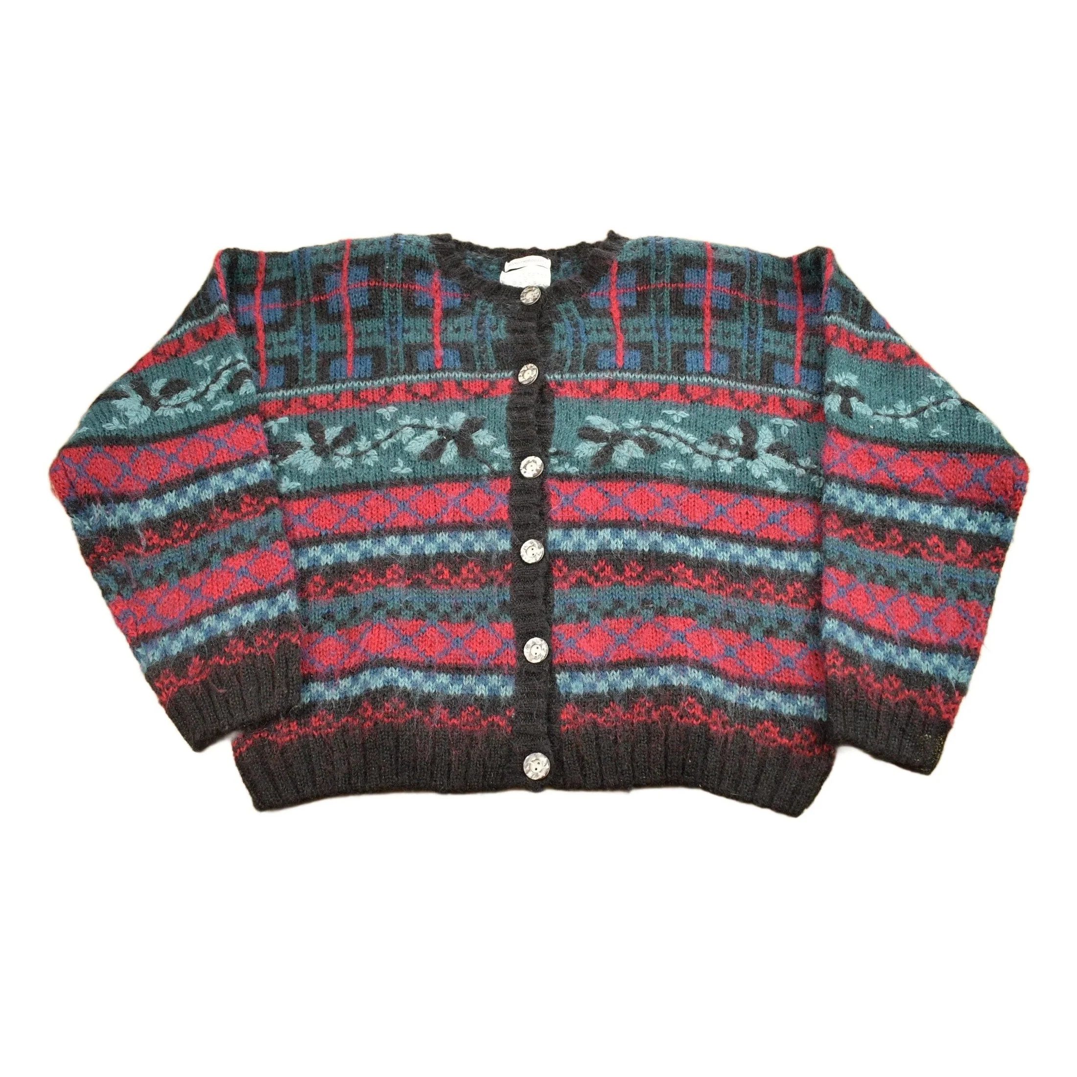 Vintage 1990s Christopher & Banks Mohair Knit Cardigan Sweater Women's M