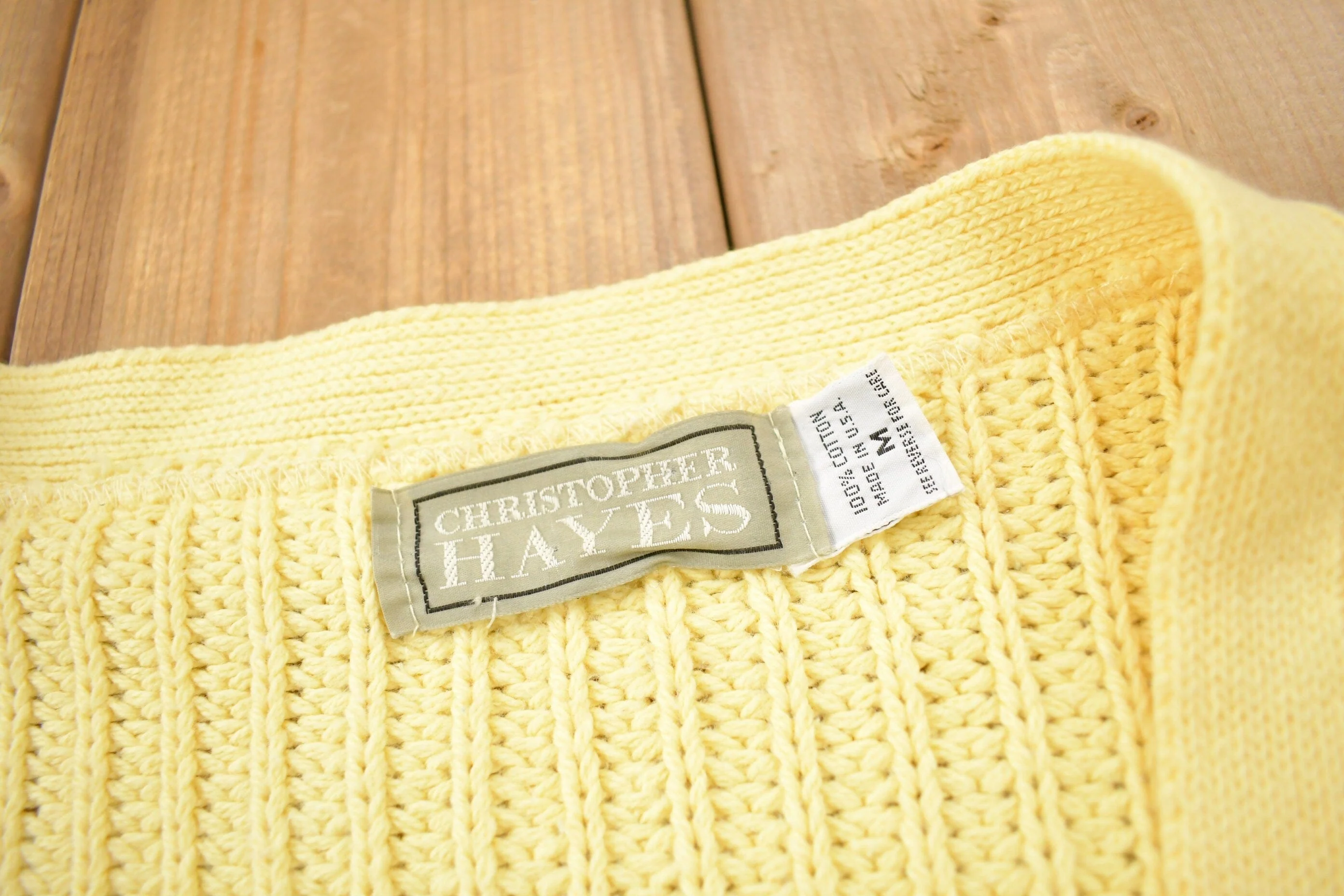 Vintage 1990s Christopher Hayes Knit Cardigan Sweater Men's Medium - Image 6