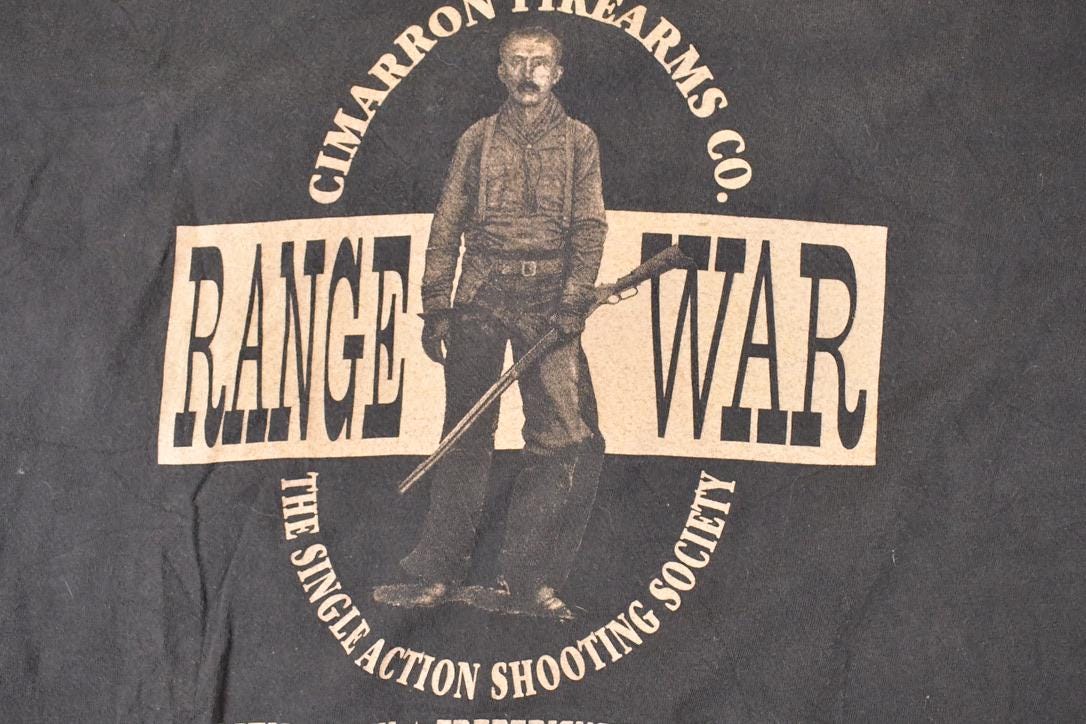Vintage 1990s Cimarron Firearms Co Range War Souvenir T-Shirt Men's XL - Image 3