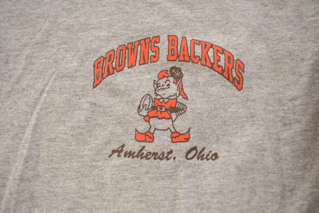Vintage 1990s Cleveland Browns Backers NFL Long Sleeve Shirt Men's Medium - Image 3