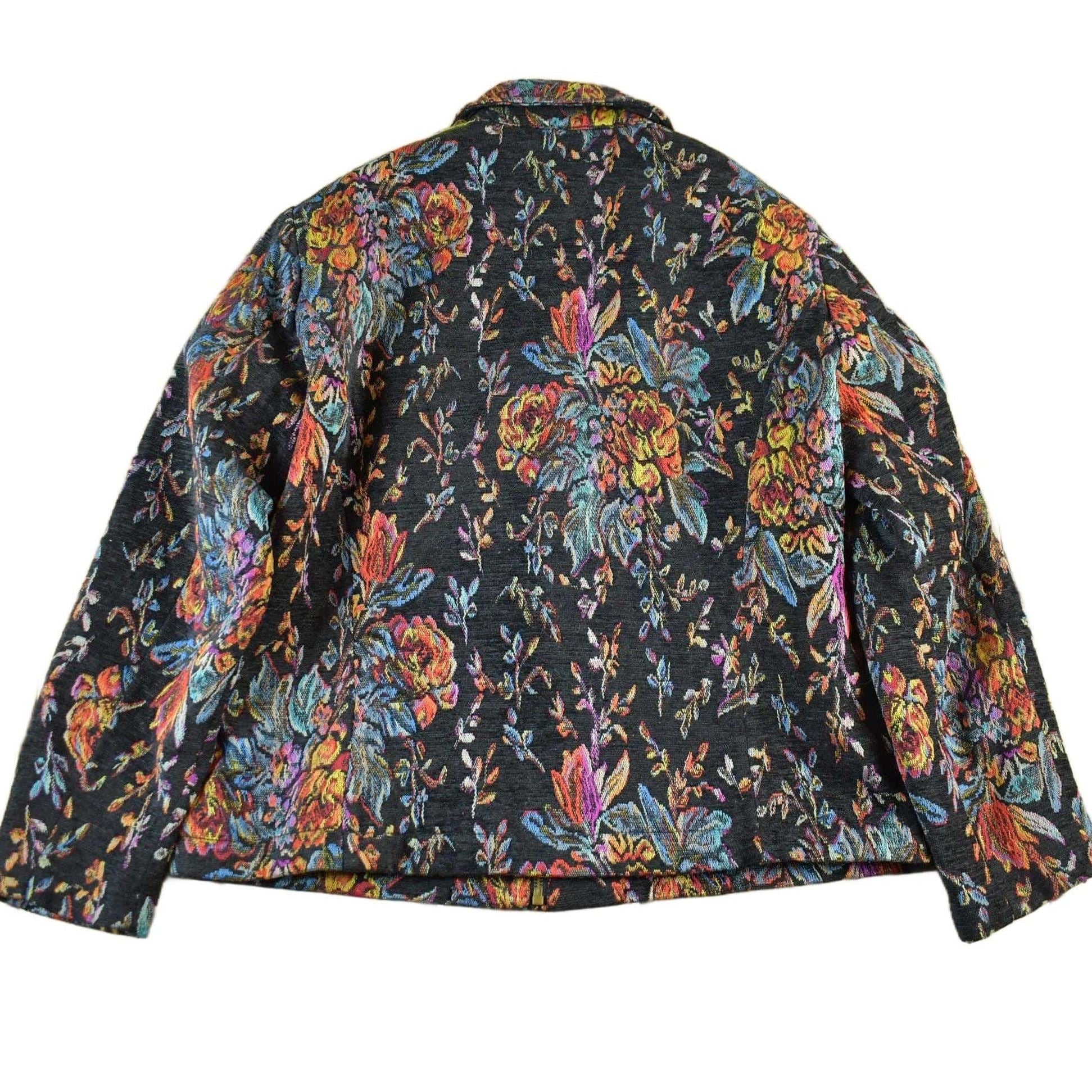 Vintage 1990s Coldwater Creek All Over Print Quilted Blazer Women's M - Image 2