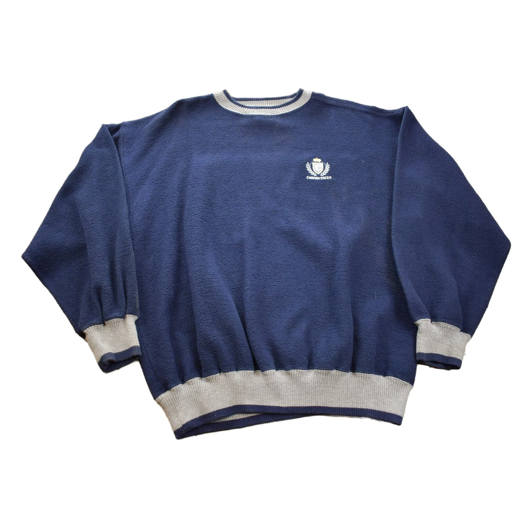 Vintage 1990s Connecticut University Collegiate Crewneck Sweatshirt Men's XL