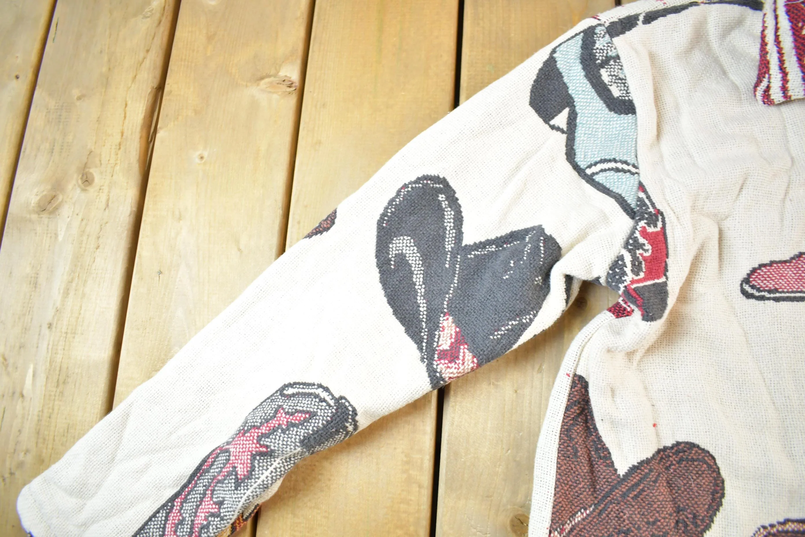Vintage 1990s Cowboy Western Tapestry Full Zip Jacket Mens Large - Image 6