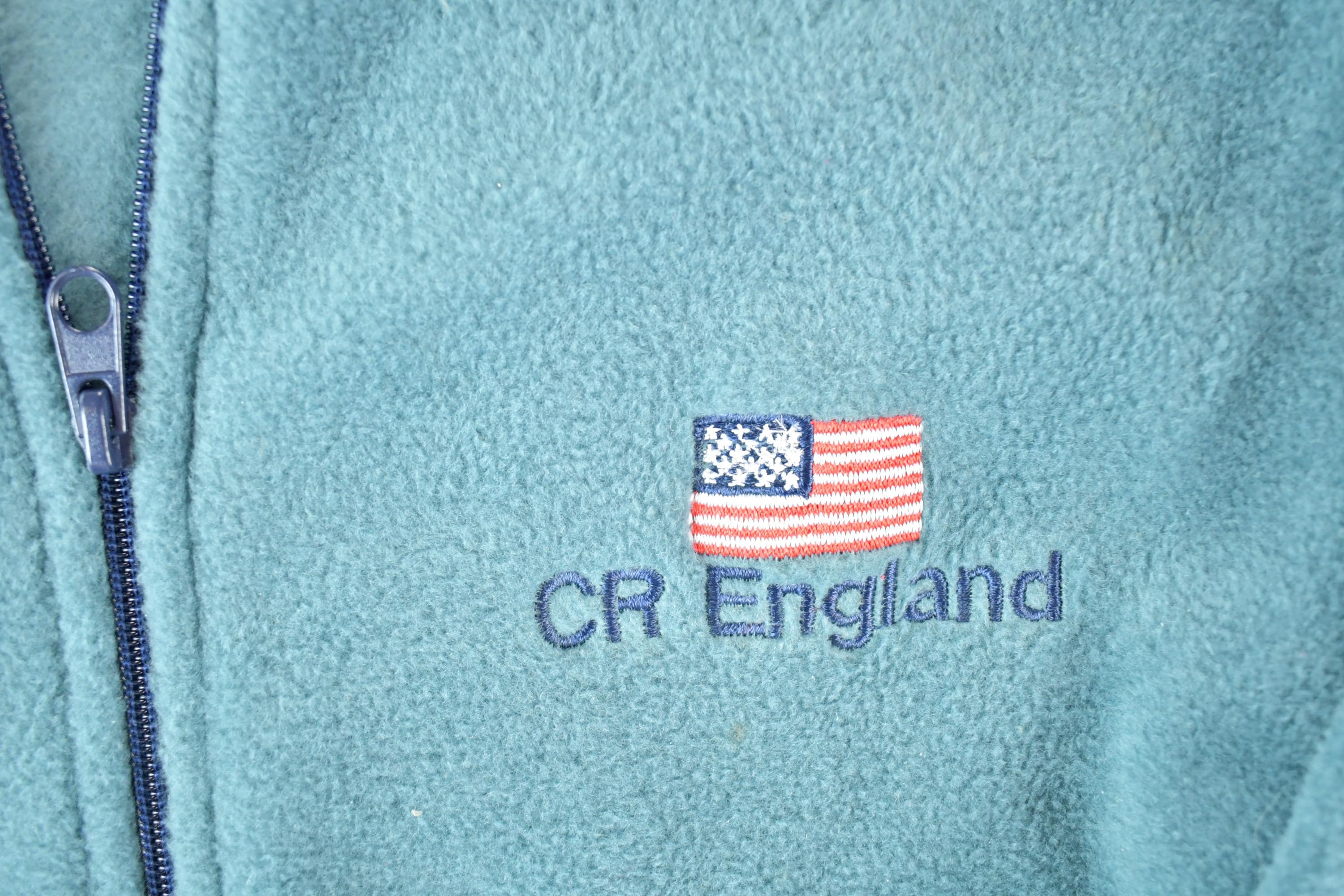 Vintage 1990s CR England Full Zip Fleece Sweatshirt Mens L - Image 3