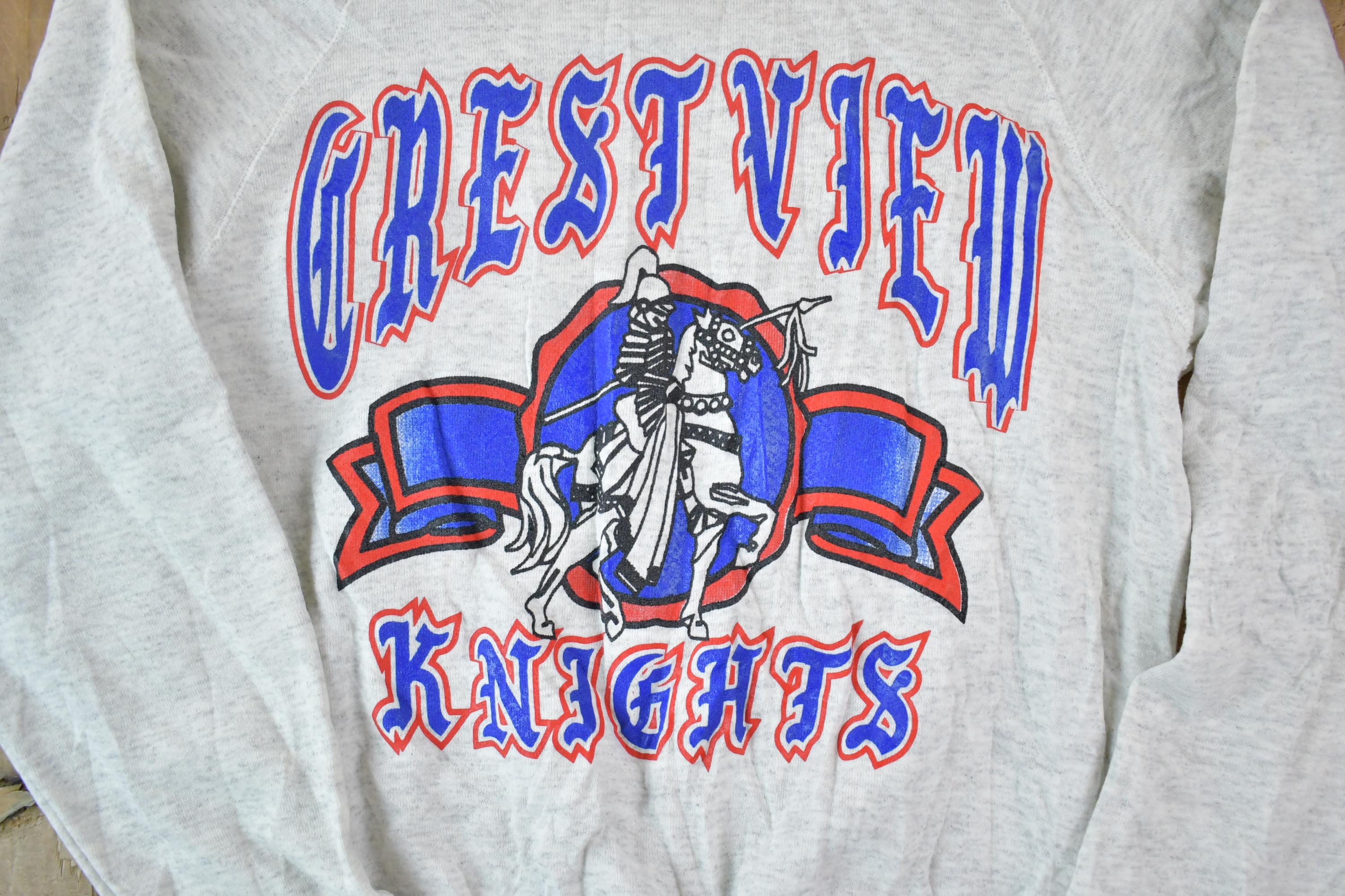 Vintage 1990s Crestview Knights University Collegiate Crewneck Men's Medium - Image 4