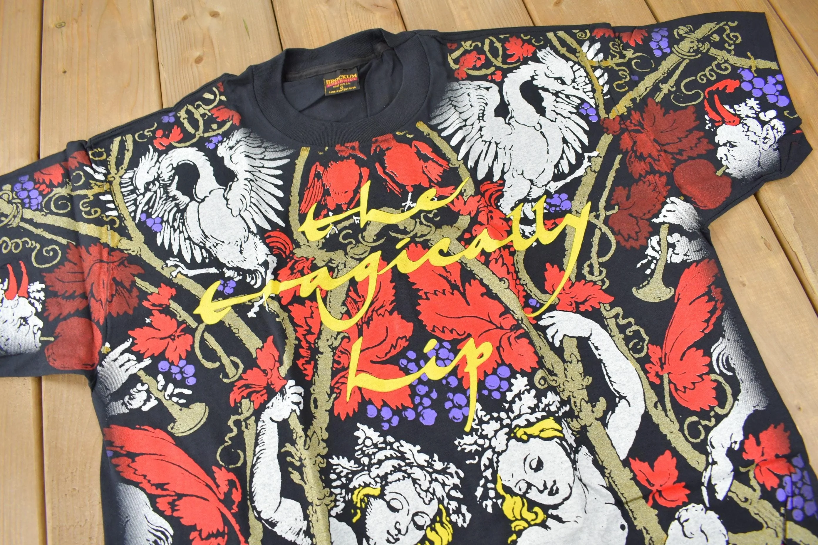 Vintage 1990s Deadstock The Tragically Hip All Over Print Single Stitch Graphic Brockum Band Tee Made in USA - Image 3