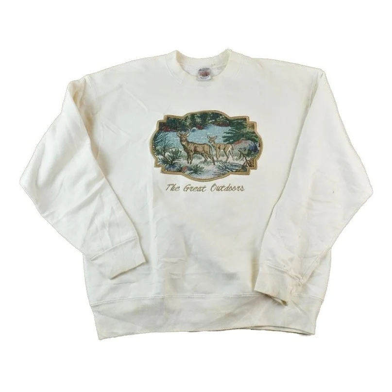 Vintage 1990s Deers The Great Outdoors Crewneck Sweatshirt Men's XL
