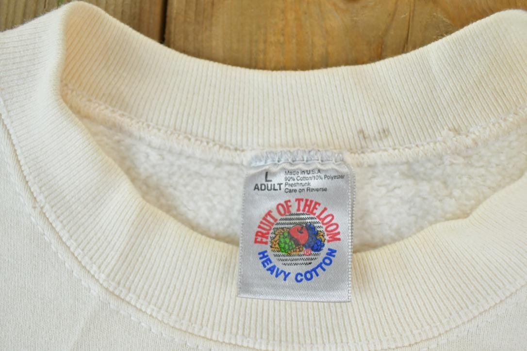 Vintage 1990s Deers The Great Outdoors Crewneck Sweatshirt Men's XL - Image 4