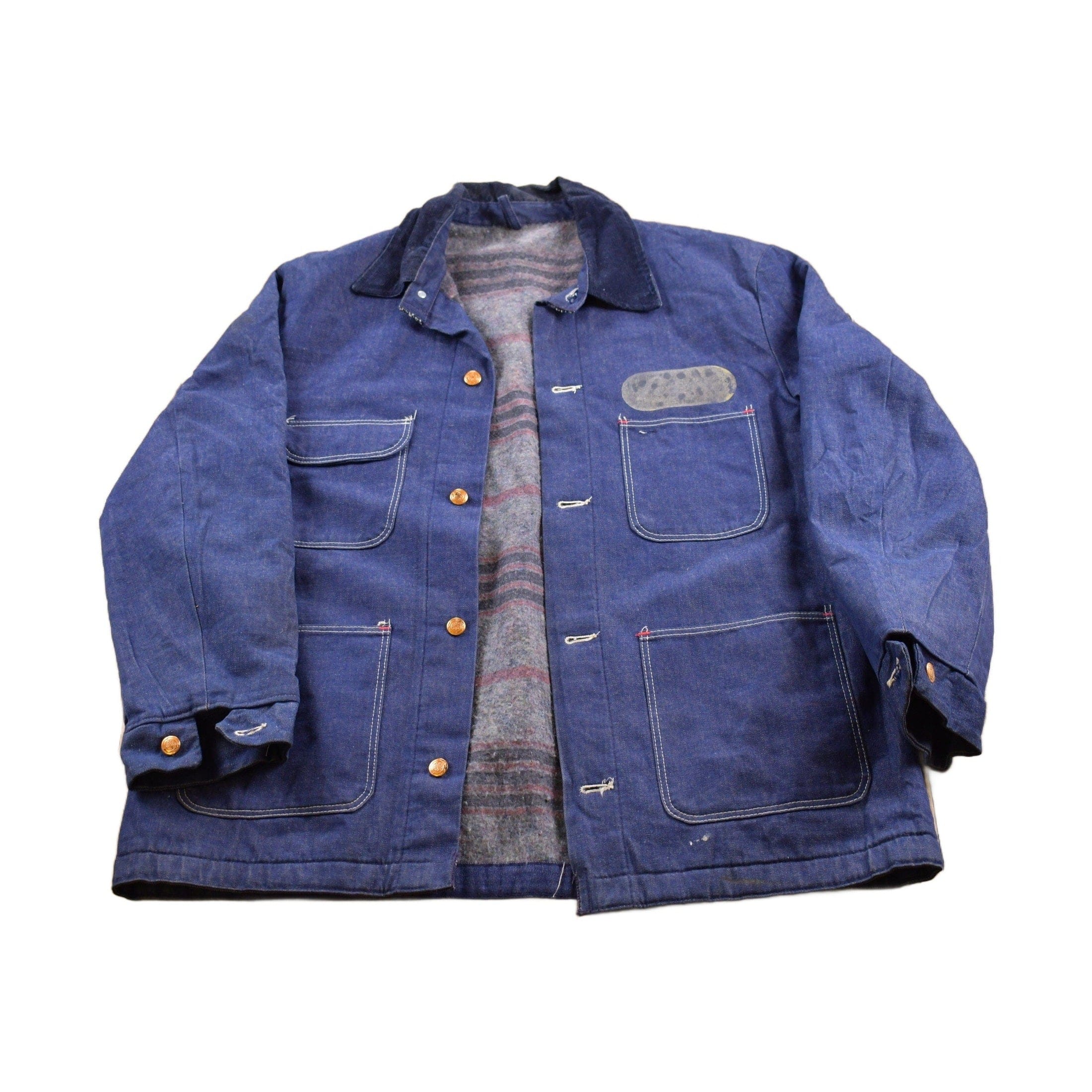 Vintage 1990s Denim Chore Coat Men's Large