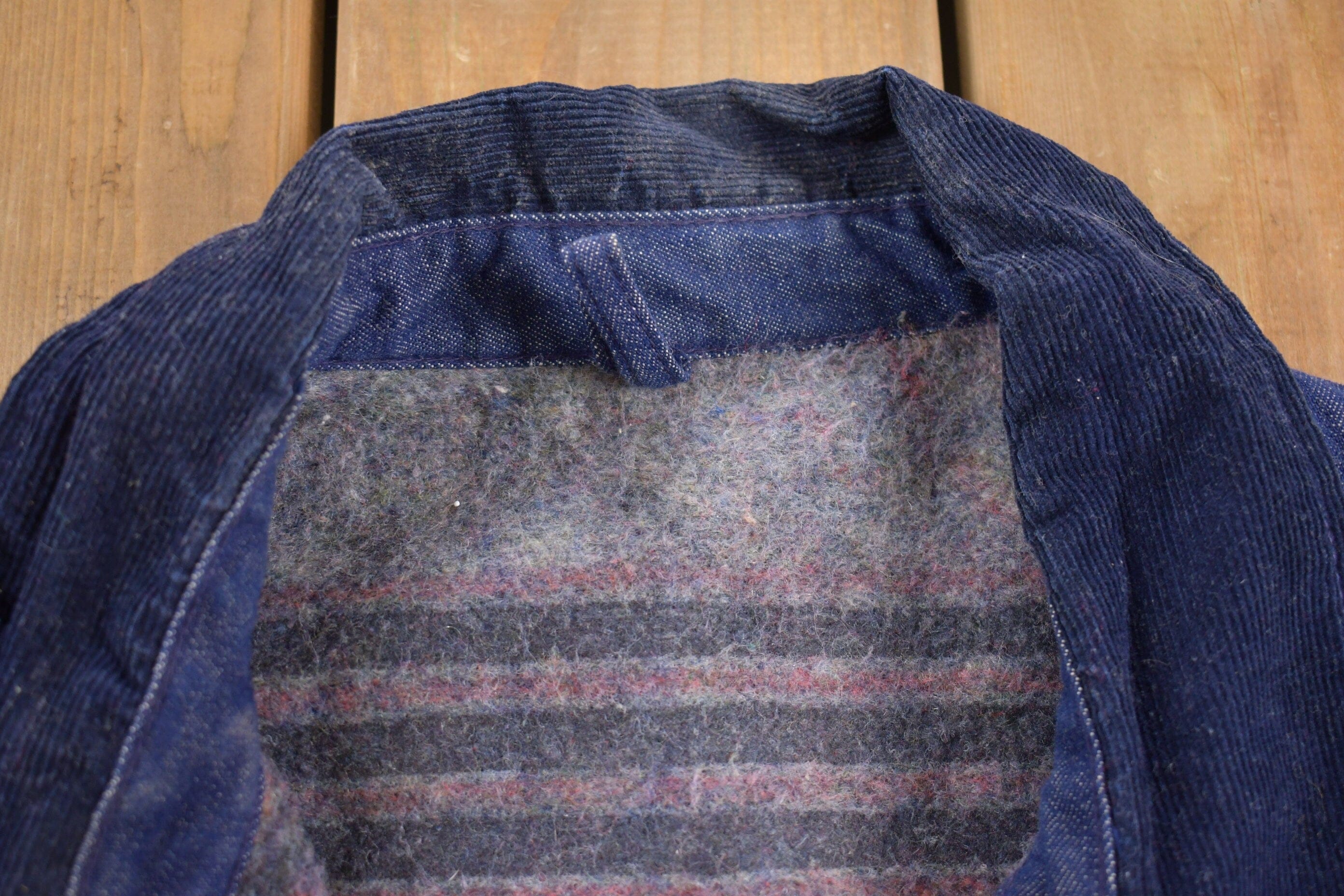 Vintage 1990s Denim Chore Coat Men's Large - Image 4