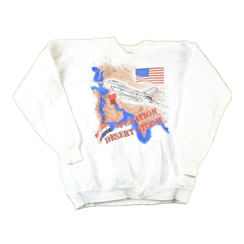 Vintage 1990s Desert Storm Crewneck Sweatshirt Mens L