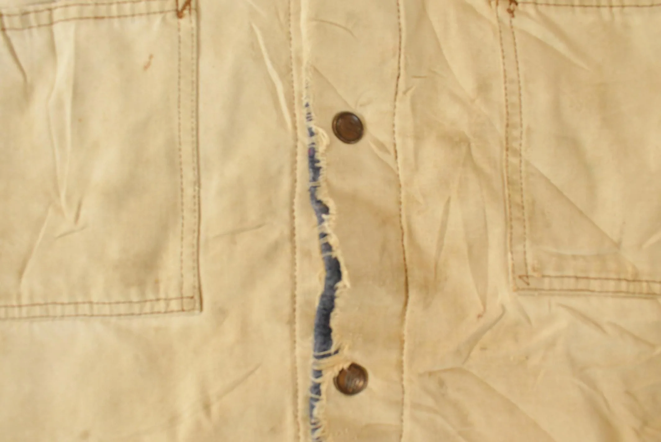 Vintage 1990s Dickies Blanket Lined Distressed Chore Jacket Men's Medium - Image 5