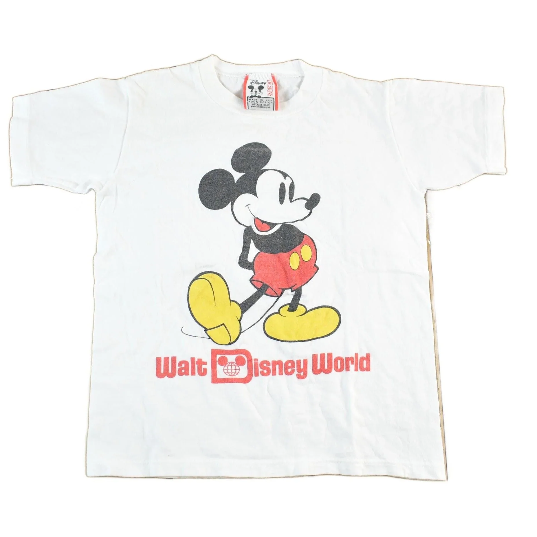 Vintage 1990s Disney Mickey Mouse Cartoon Promo T-Shirt Youth Medium