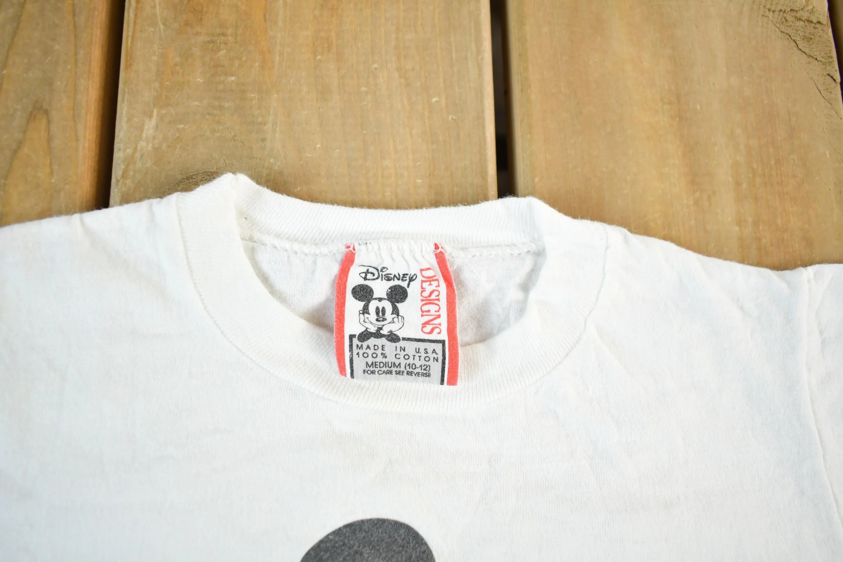 Vintage 1990s Disney Mickey Mouse Cartoon Promo T-Shirt Youth Medium - Image 4