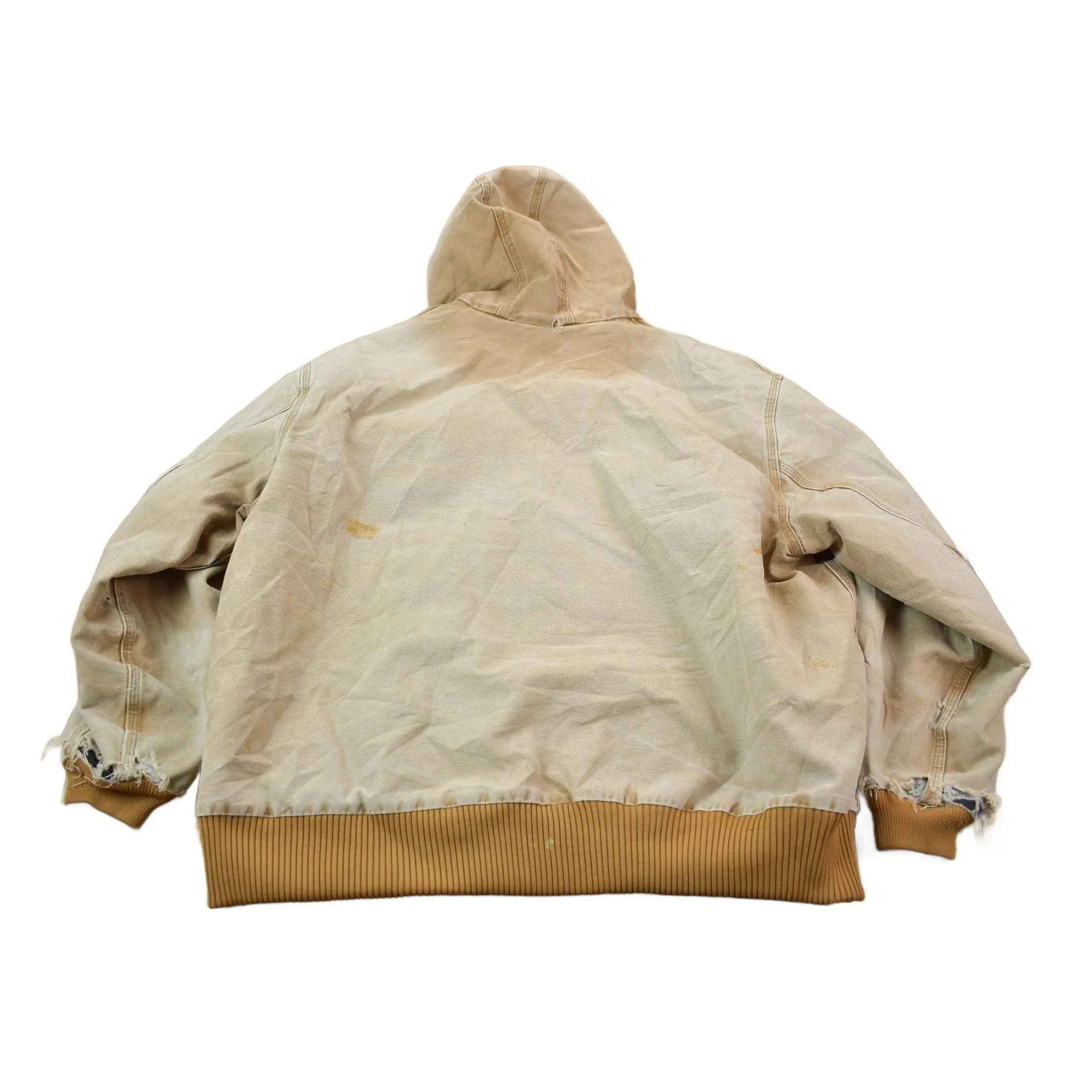 Vintage 1990s Distressed Carhartt Beige Active Jac Jacket Size 3XL Men's 3XL - Image 2
