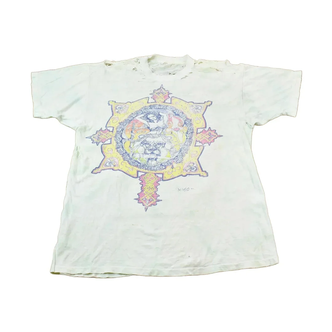 Vintage 1990s Distressed Psychedelic Single Stitch Graphic Band Tee T-Shirt Men's Large
