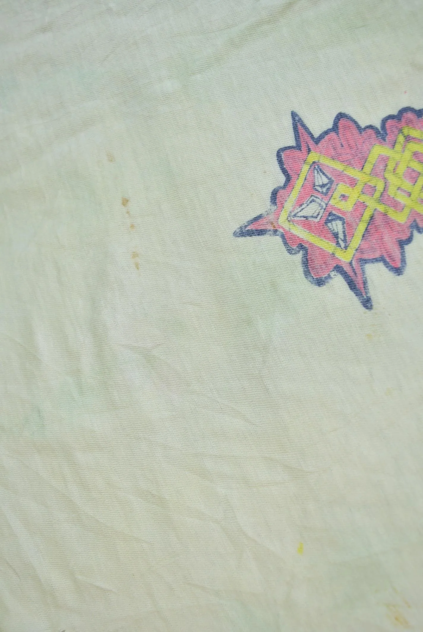 Vintage 1990s Distressed Psychedelic Single Stitch Graphic Band Tee T-Shirt Men's Large - Image 4