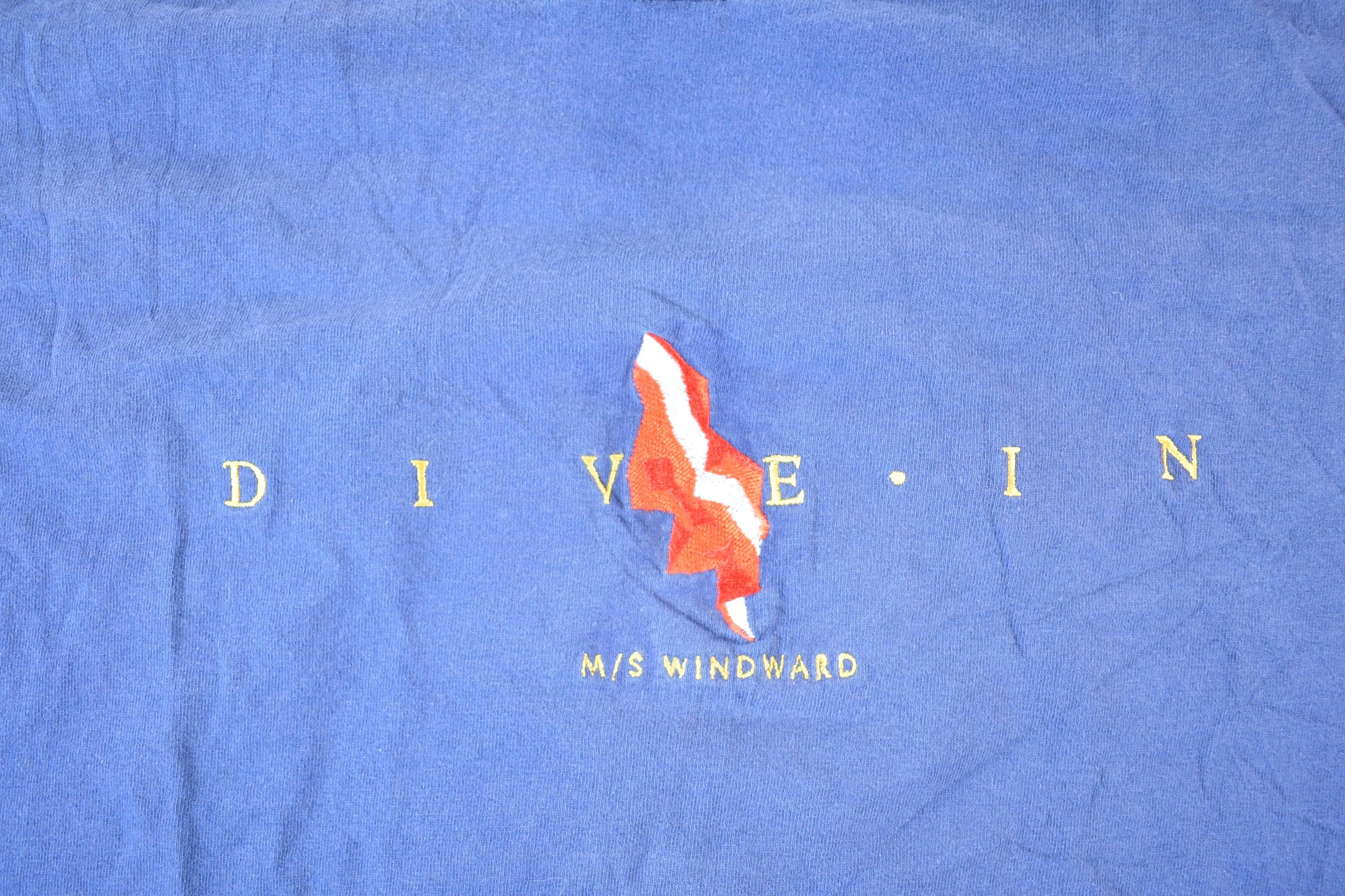 Vintage 1990s Dive In T-Shirt Men's Large - Image 4
