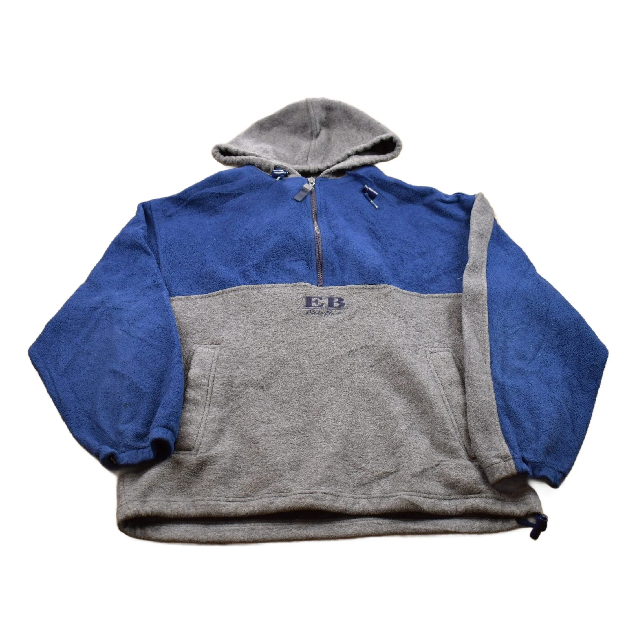 Vintage 1990s Eddie Bauer Hooded Fleece Sweater Men's MMen's Medium