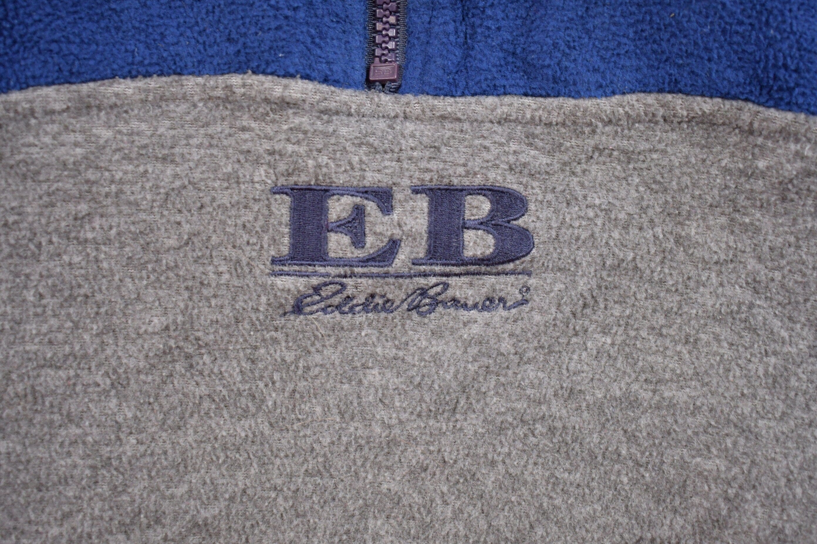Vintage 1990s Eddie Bauer Hooded Fleece Sweater Men's MMen's Medium - Image 4