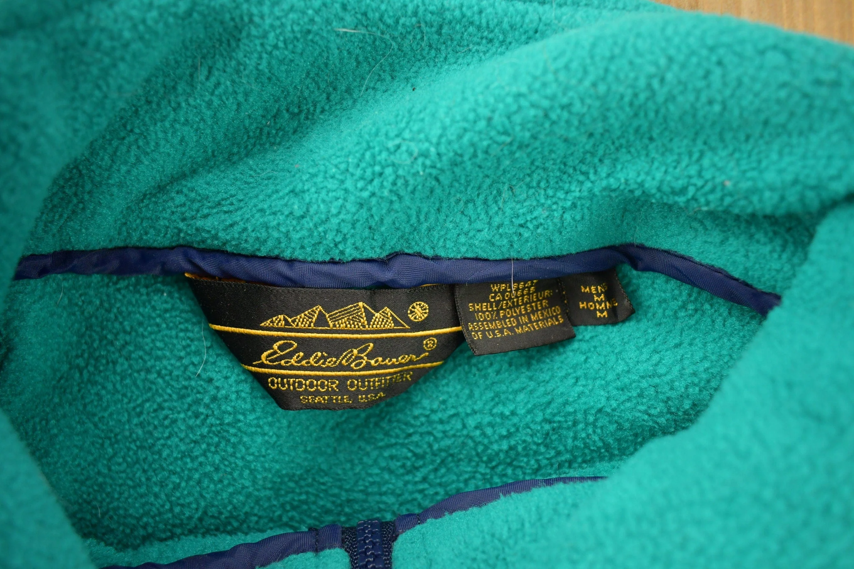 Vintage 1990s Eddie Bauer Quarter Zip Fleece Sweater - Image 4