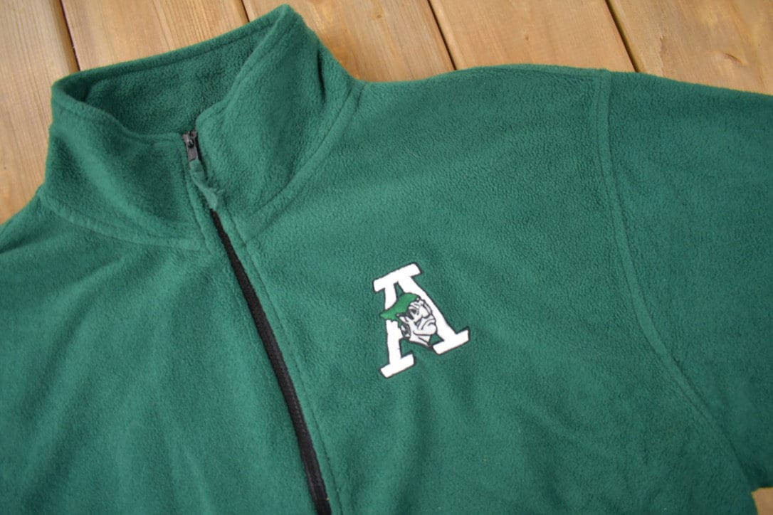 Vintage 1990s Embroidered"A" Collegiate Fleece Sweater Men's XL - Image 3
