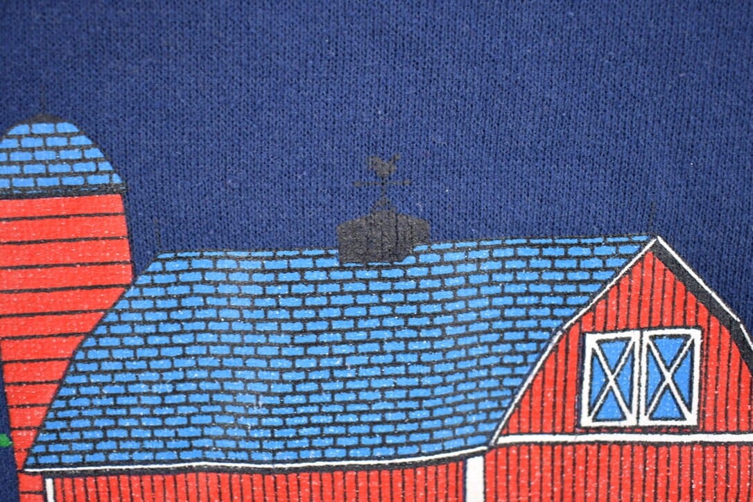 Vintage 1990s Endless Designs Farm Theme Crewneck Sweater Men's MMen's Medium - Image 6