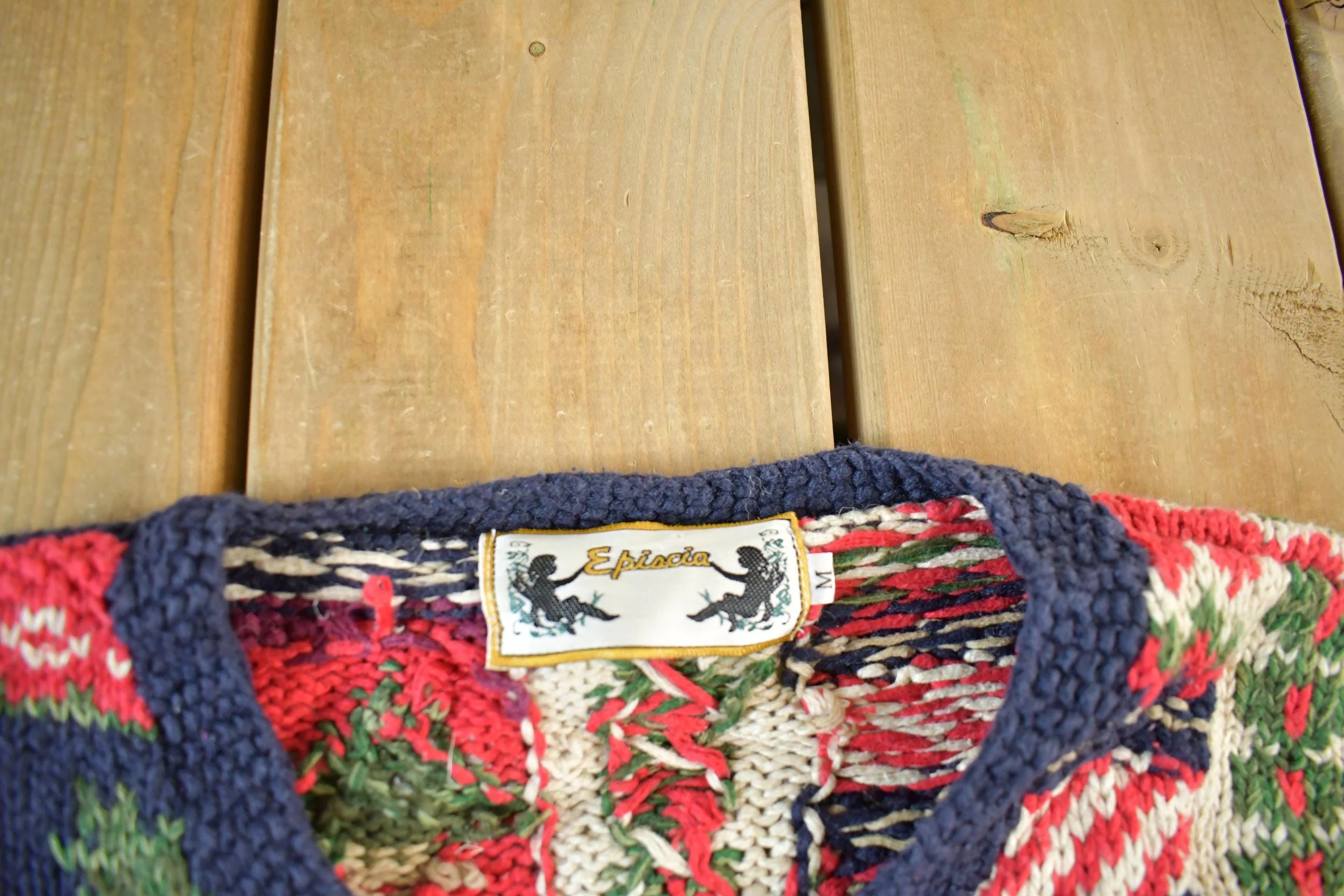 Vintage 1990s Epiacia Cute Knit Cardigan Sweater Women's M - Image 5