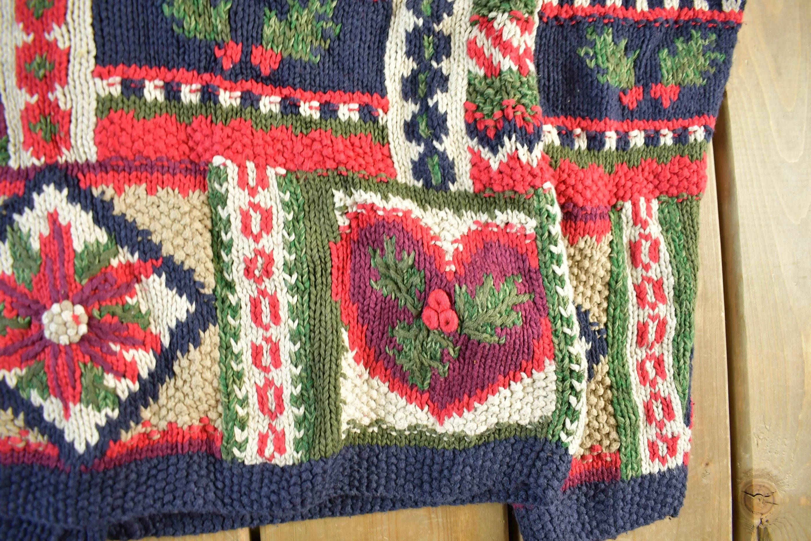 Vintage 1990s Epiacia Cute Knit Cardigan Sweater Women's M - Image 6