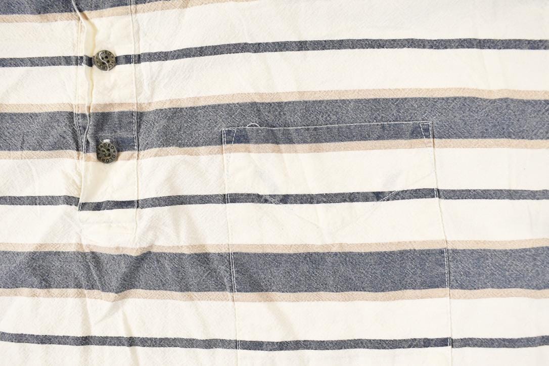 Vintage 1990s Faded Glory Striped Button Up Shirt Men's XL - Image 3