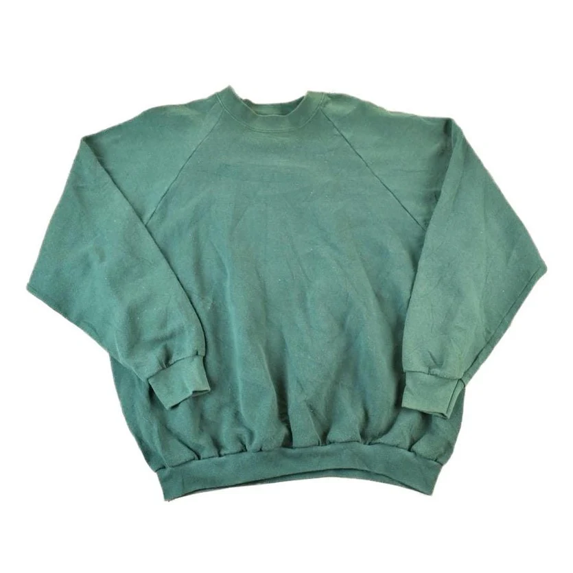 Vintage 1990s FOTL Blank Souvenir Olive Crewneck Sweatshirt Made In USA Men's 2XL