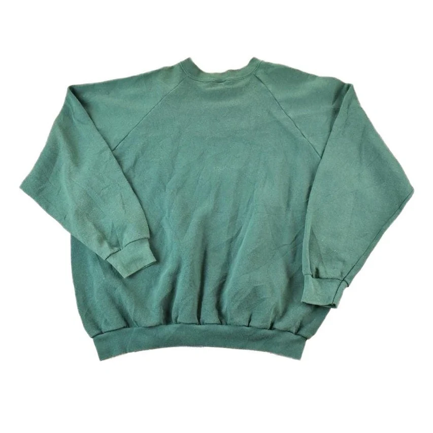 Vintage 1990s FOTL Blank Souvenir Olive Crewneck Sweatshirt Made In USA Men's 2XL - Image 2