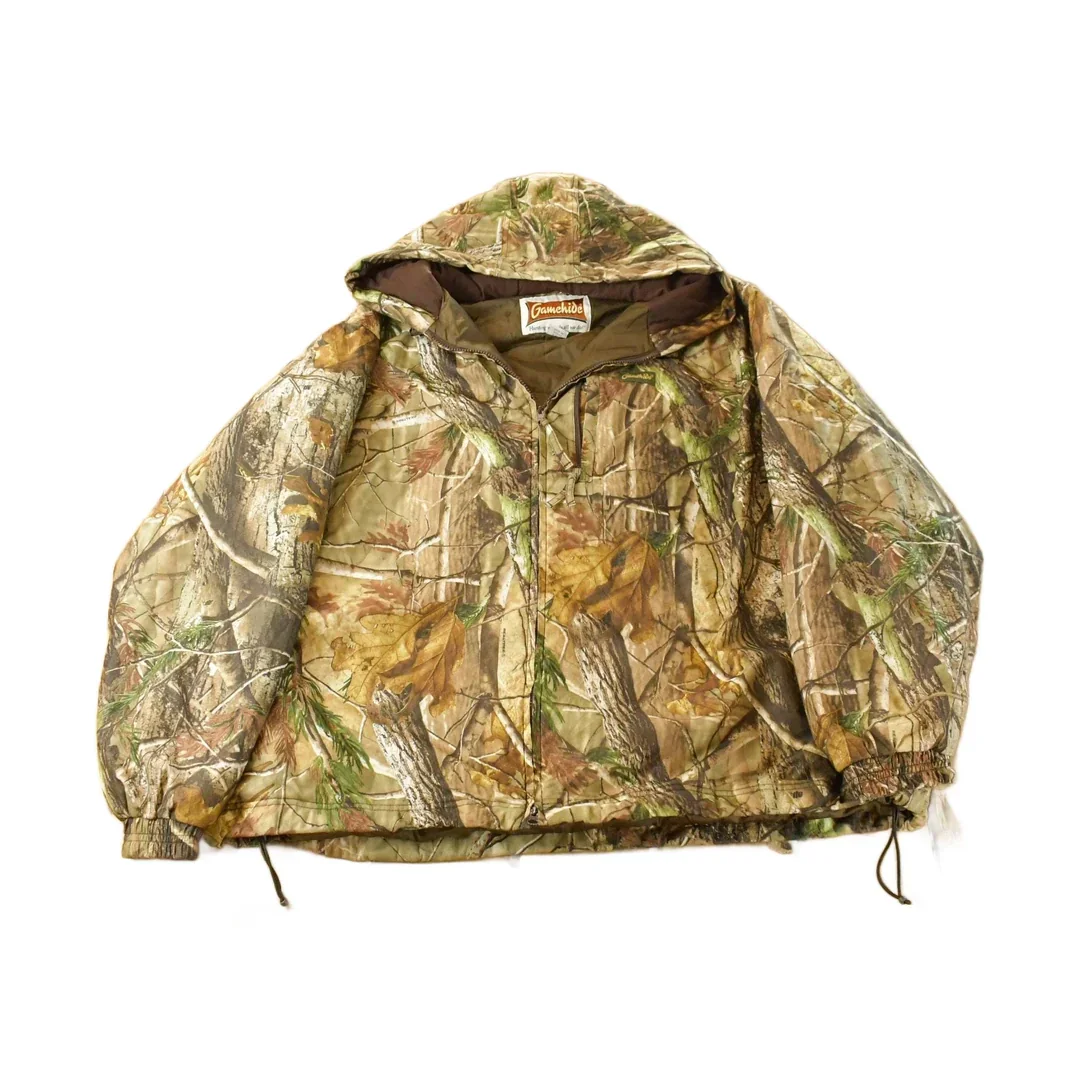 Vintage 1990s Gamehide Tree Camo Full Zip Hunting Jacket Men's 4X