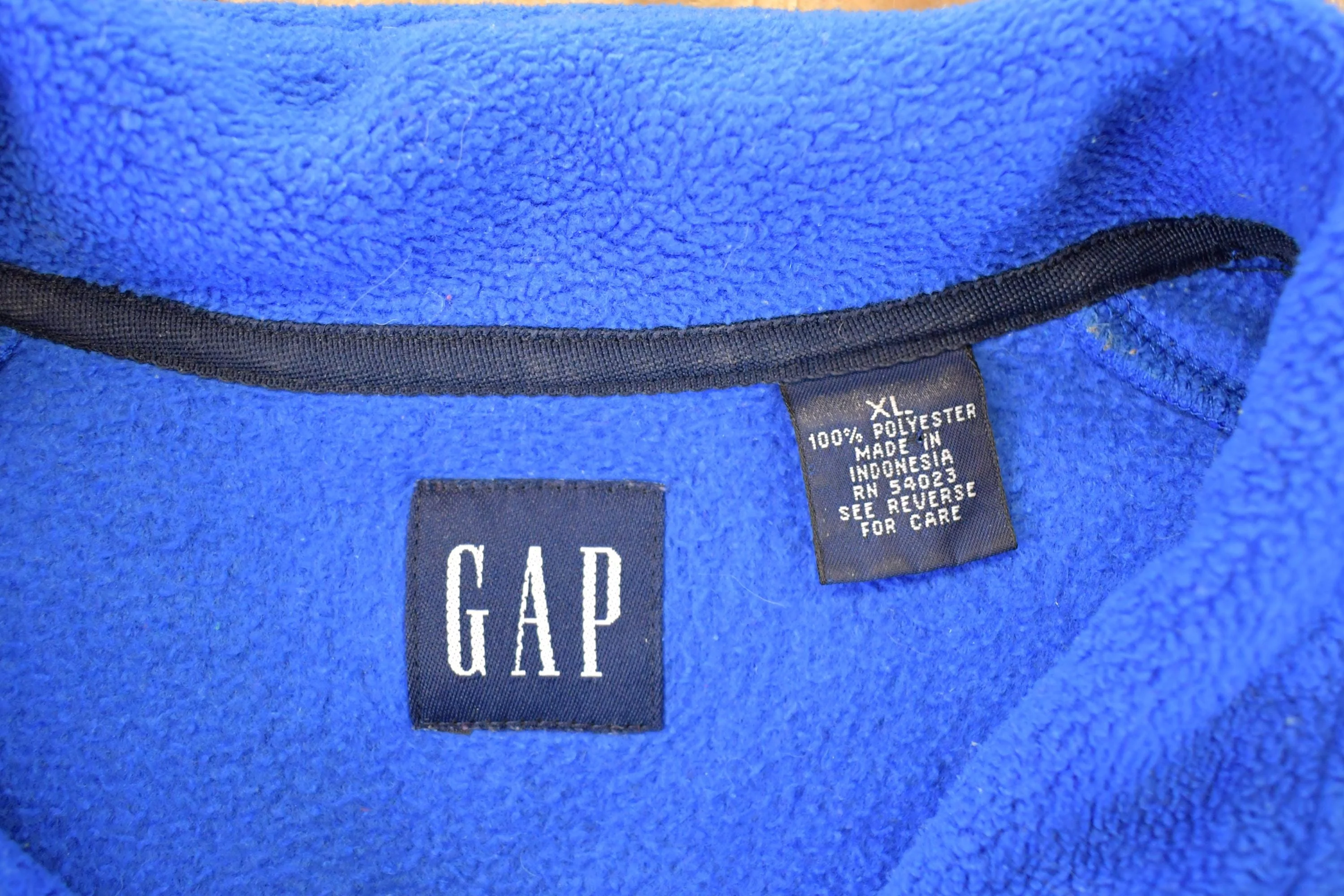 Vintage 1990s Gap Quarter Zip Fleece Outdoorsman Sweater Men's XL - Image 3