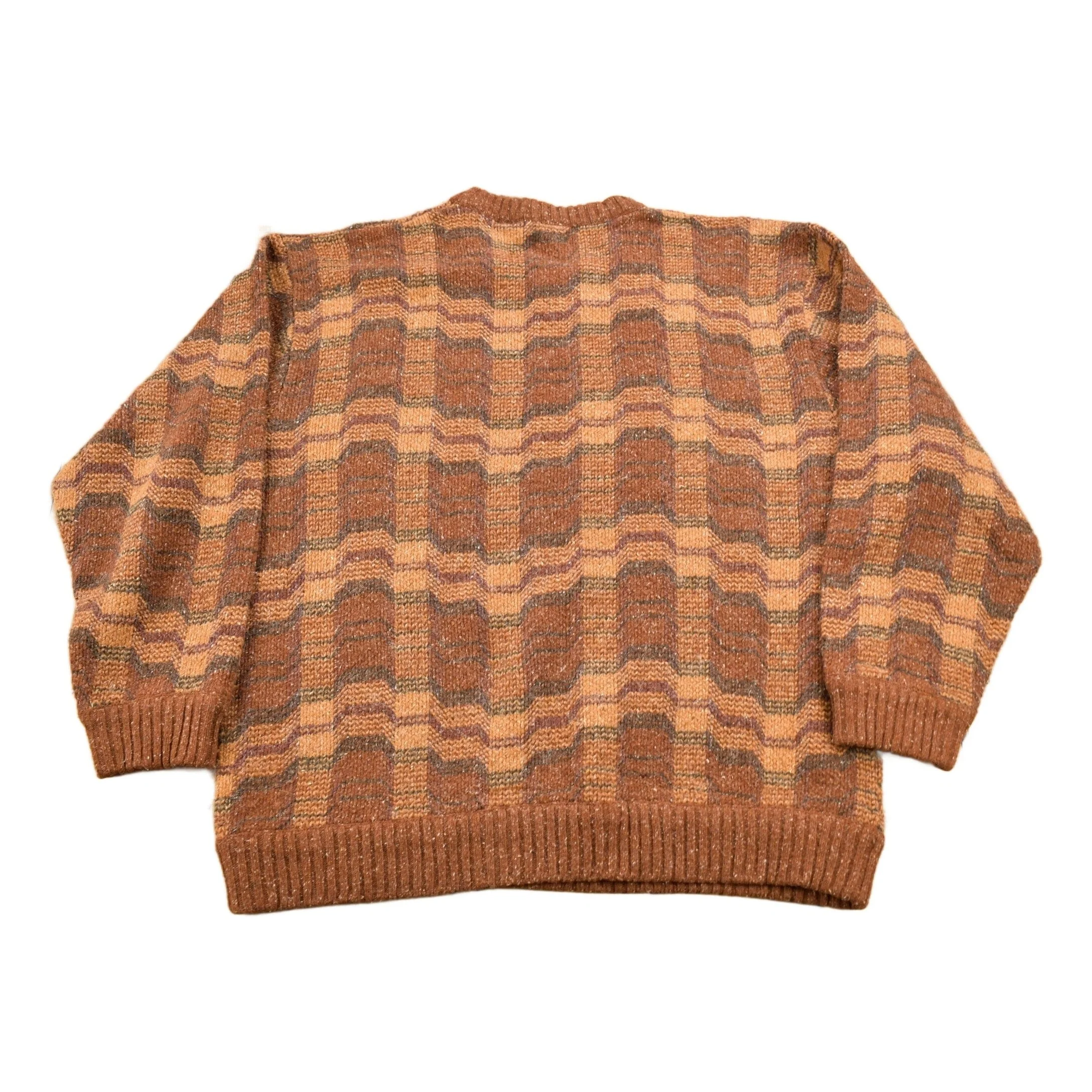Vintage 1990s Geoffrey Beene Knitted Crewneck Sweater Men's XL - Image 2