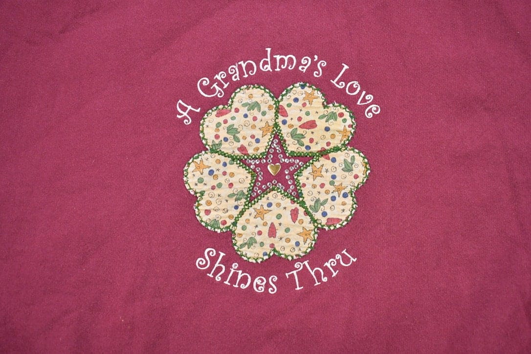 Vintage 1990s Grandmas Love Crewneck Sweater Men's Large - Image 4