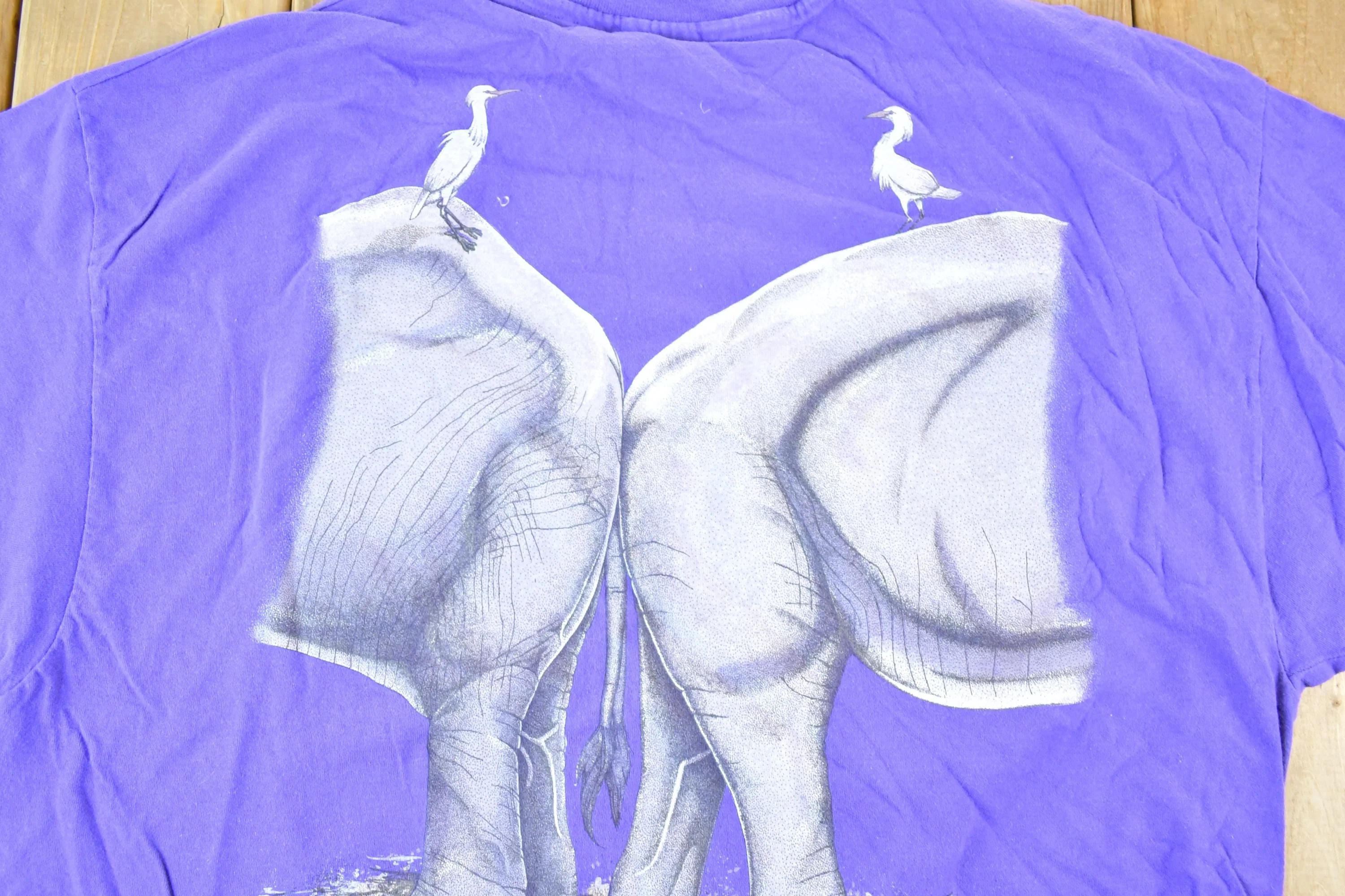 Vintage 1990s Grant's Farm elephants FAB Souvenir T-Shirt Mens L - Image 3