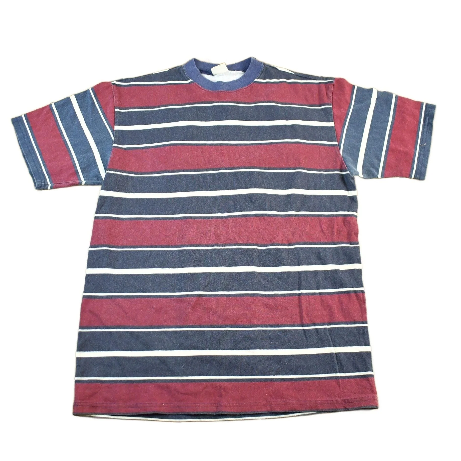 Vintage 1990s Great Land Striped T Shirt Men's Medium