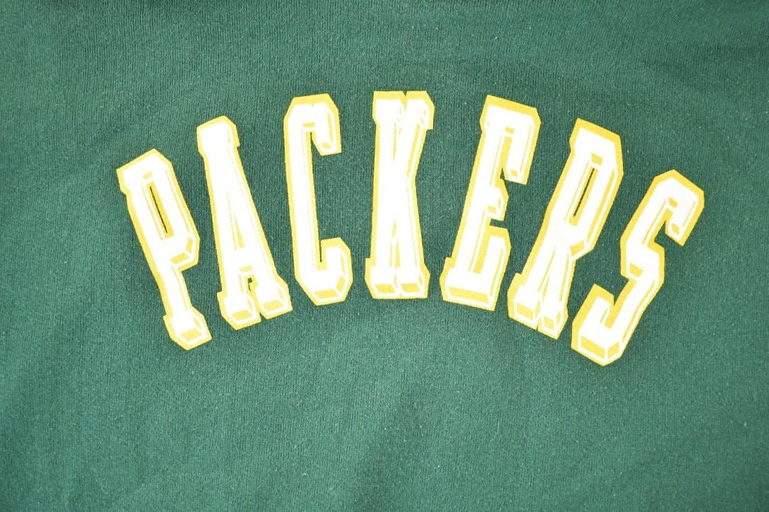 Vintage 1990s Green Bay Packers NFL Hoodie Sweatshirt Men's Large - Image 4