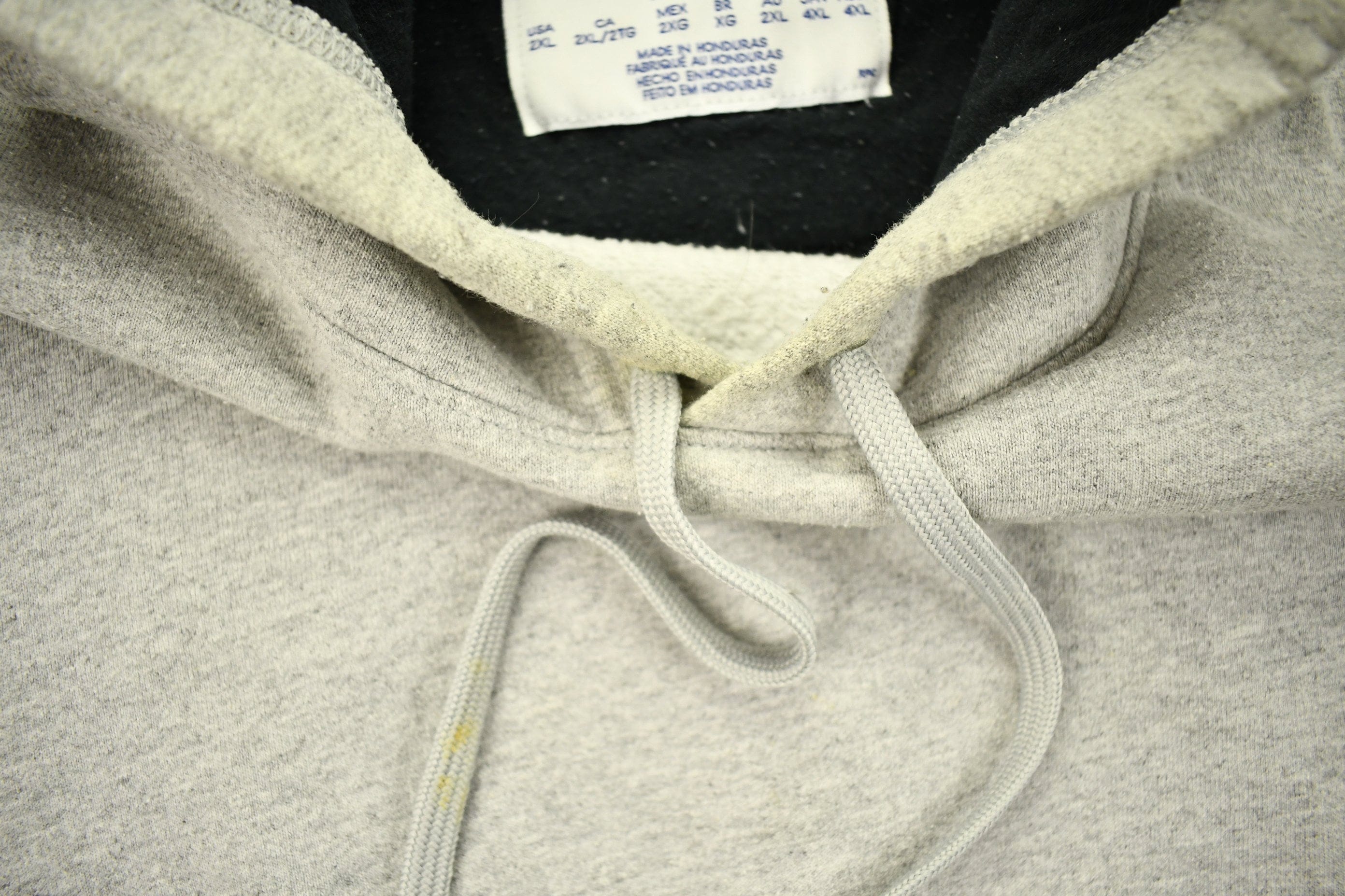 Vintage 1990s Grey Champion Small Logo Hoodie Men's 2XL - Image 3