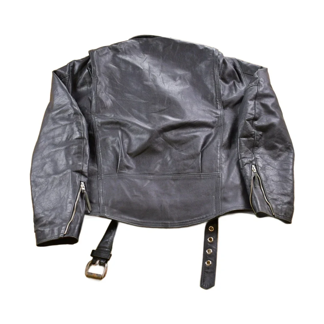 Vintage 1990s Harley Davidson Leather Biker Jacket Men's Large - Image 2